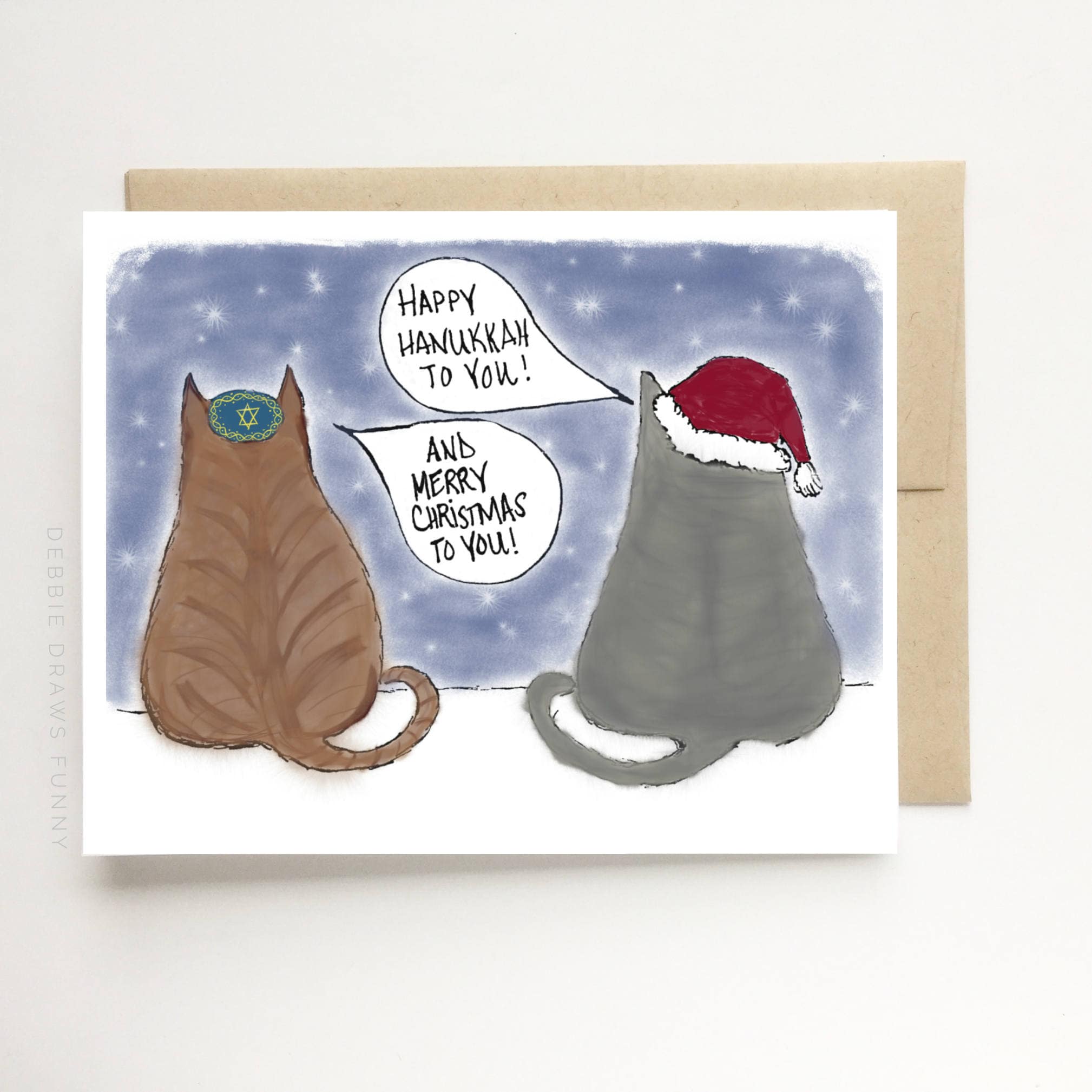Christmas and Hanukkah Card Holiday Cards Chrismukkah