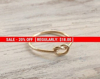 SALE 20% OFF Knot ring, infinity knot, gold ring, knot knuckle ring, above knuckle ring, knuckle ring, friendship ring - 1003
