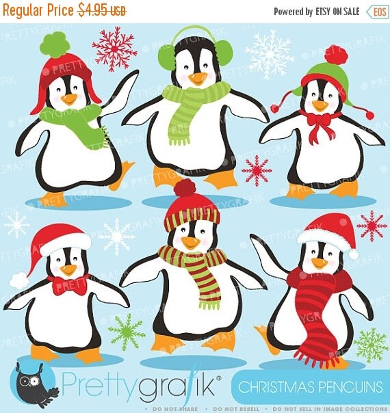 80% OFF SALE 80 Percent 0FF Sale Penguins clipart commercial use, vector graphics, digital clip art, digital images - Cl586 Il_570xn