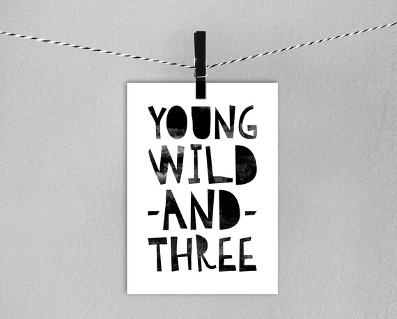 Download 3rd Birthday Card // Instant Download Printable Young Wild ...