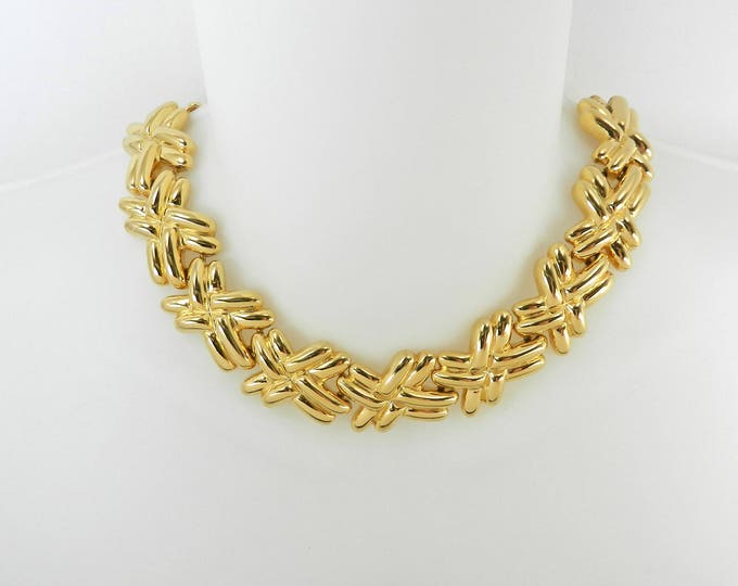 Valentino "Vo" Necklace, Valentino Jewelry, Haute Couture Statement Necklace, Vintage Runway Fashion, Highly Collectible