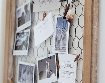 Memo Board/ Girl Workspace / Wire Mesh Memo Board/ Chicken Wire Board/ Office Organization/ Notice Wire Board /