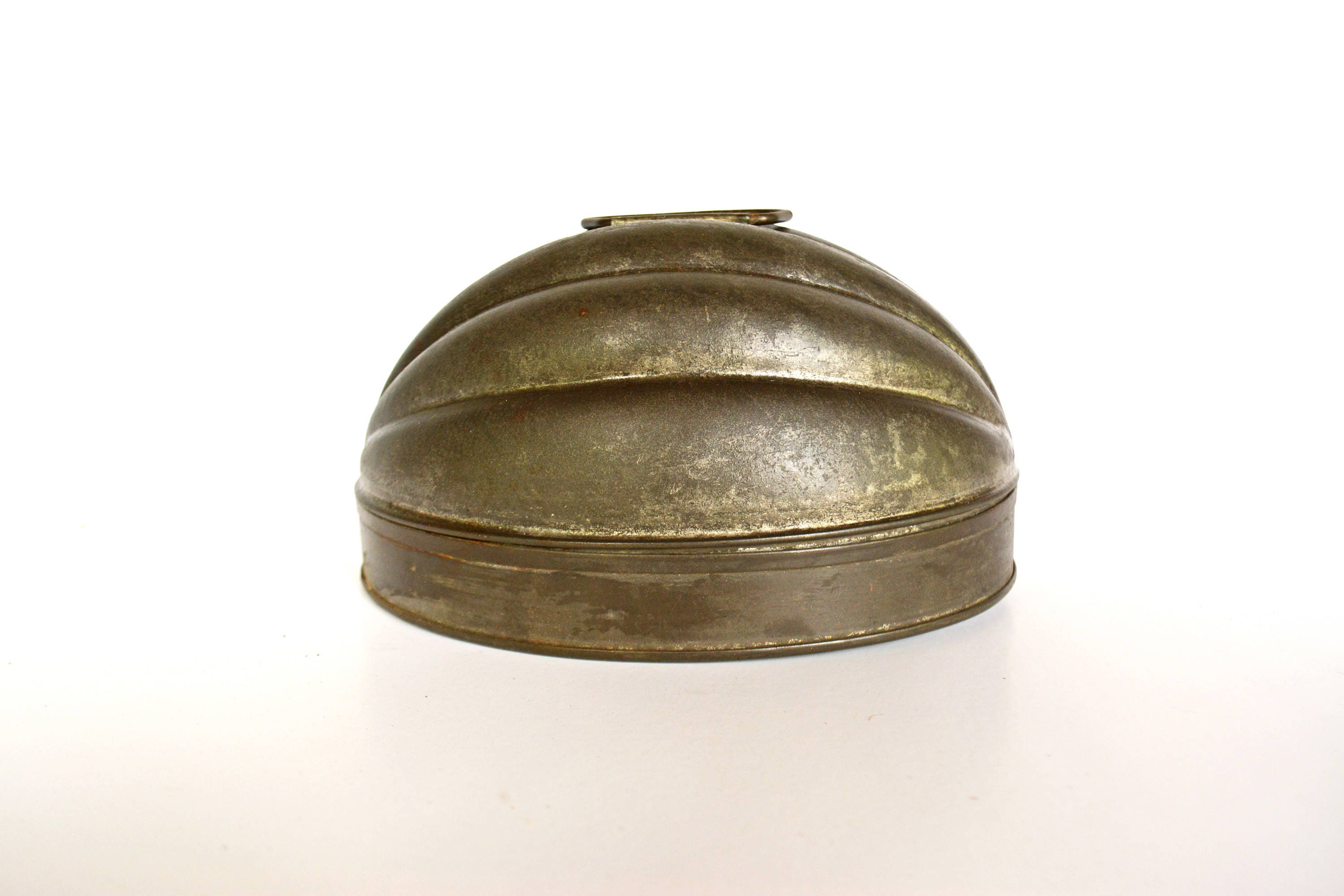 Tin Baking Mold Antique Bread Pudding Mold Metal Aluminum