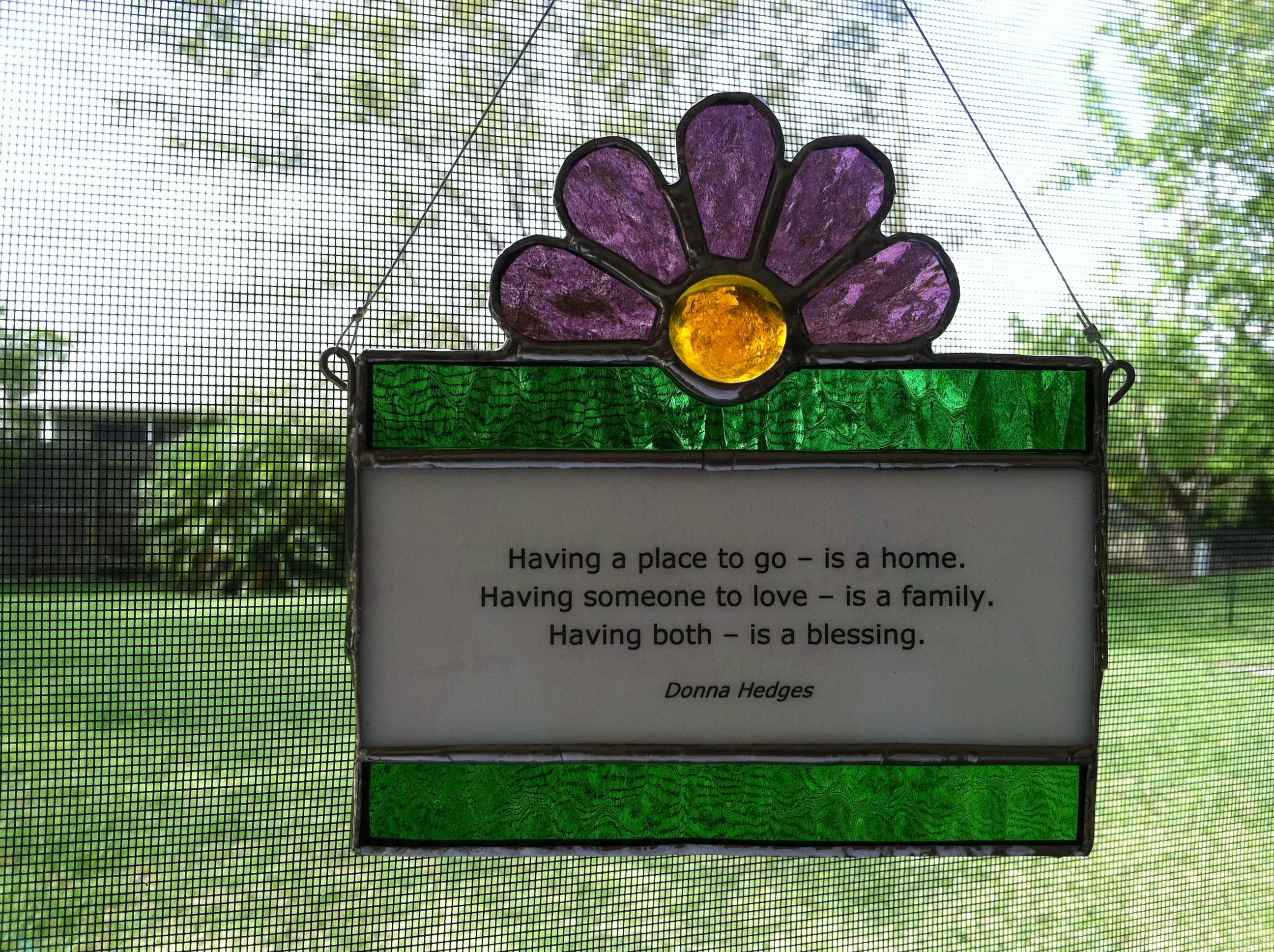 Stained Glass Quote Suncatcher