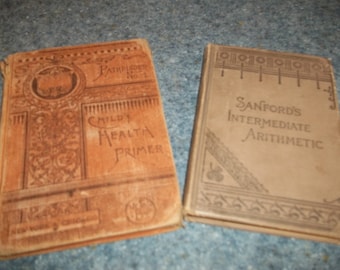 Two schools book from the 1800's