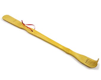 Vintage Bamboo Back Scratcher Shoe Horn Made in China