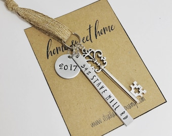 New Home Ornament - New Home Key Ornament - Our First Home Ornament, Realtor Closing Gift, Housewarming gift, Our first Christmas ornament