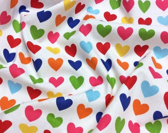 Robert Kaufman Remix Hearts 10395-195 Bright Patchwork Quilting Dressmaking Cotton