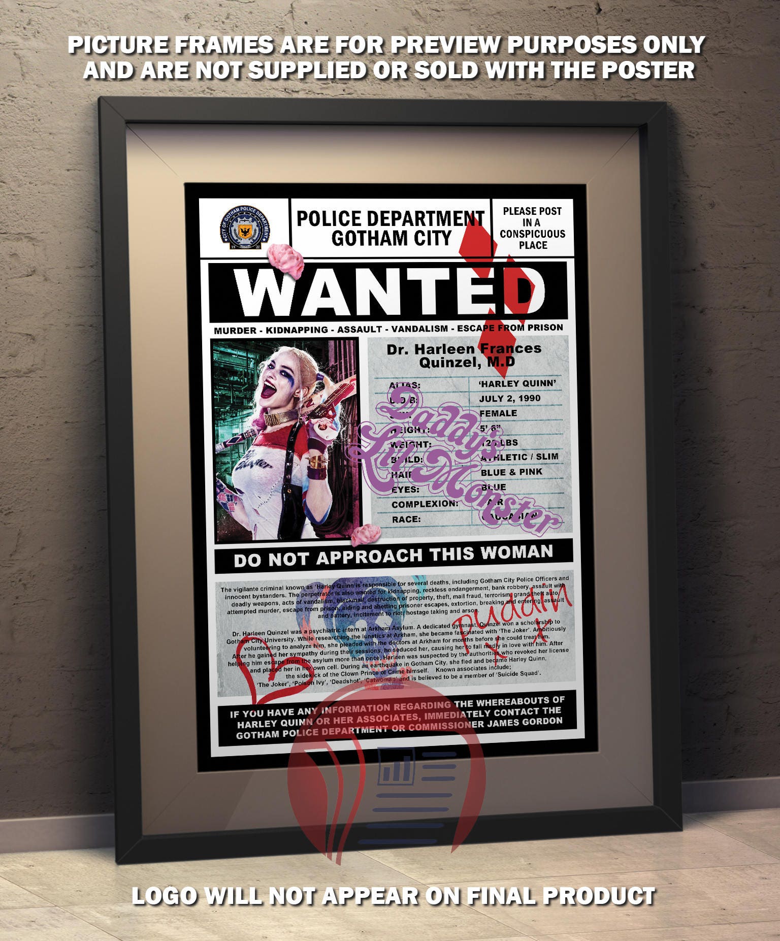 Harley Quinn Wanted Poster