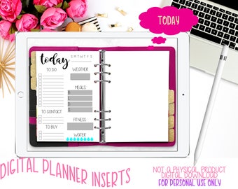 Digital Planner Inserts | Today | Goodnotes Planner | iPad | iPhone | Tablet Planning
