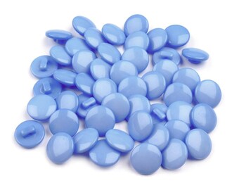 10 buttons 12 mm bright sky blue drops