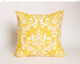 On Sale July Only Corn Yellow Pillow Cover Premier Prints Ozborne Pattern Designed to fit 16, 18, 20 or 22 Inch Standard Inserts