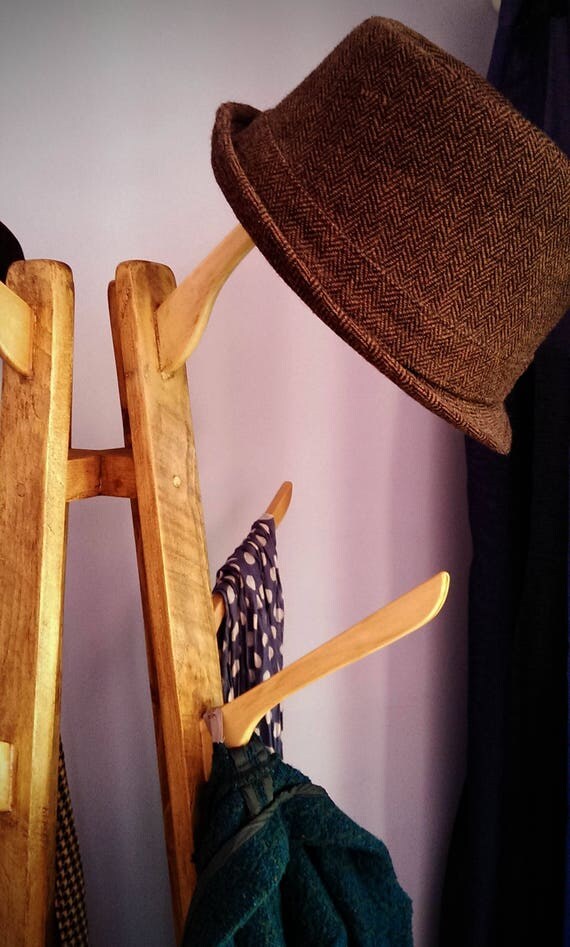 coat hat stand hall tree wood natural & eco friendly with