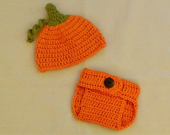 Pumpkin hat, crocheted pumpkin hat, pumpkin costume, pumpkin photo prop, baby hat, pumpkin baby hat