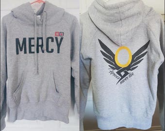 Overwatch - Mercy - Women's Military Style Hooded Sweatshirt - "Heroes Never Die"
