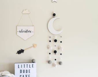 Nursery Decor, Wall Hanging, Nursery Wall Hanging, Crib Mobile, Cot Mobile, Nursery Mobile, Baby Mobile, Hanging Mobile