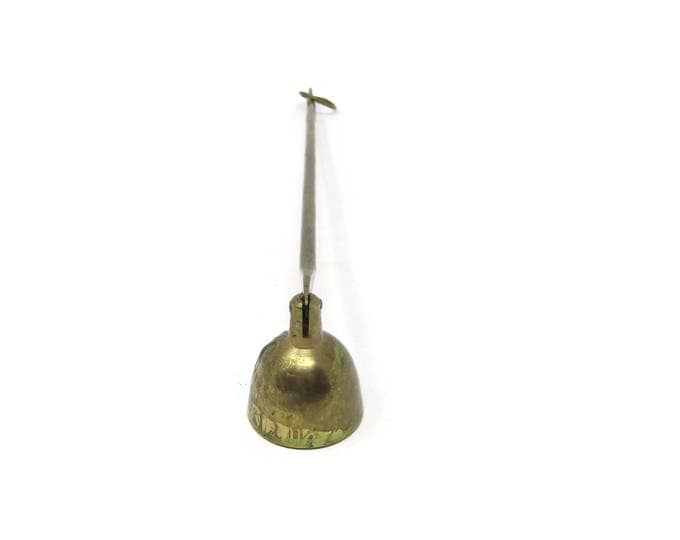 Vintage Brass Bell Candle Snuffer - Long Handled Candle Snuffer - Brass Candle Douter - Brass Candle Snuffer - Brass Candle Flame Snuffer