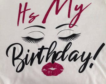 birthday behavior shirt with lips