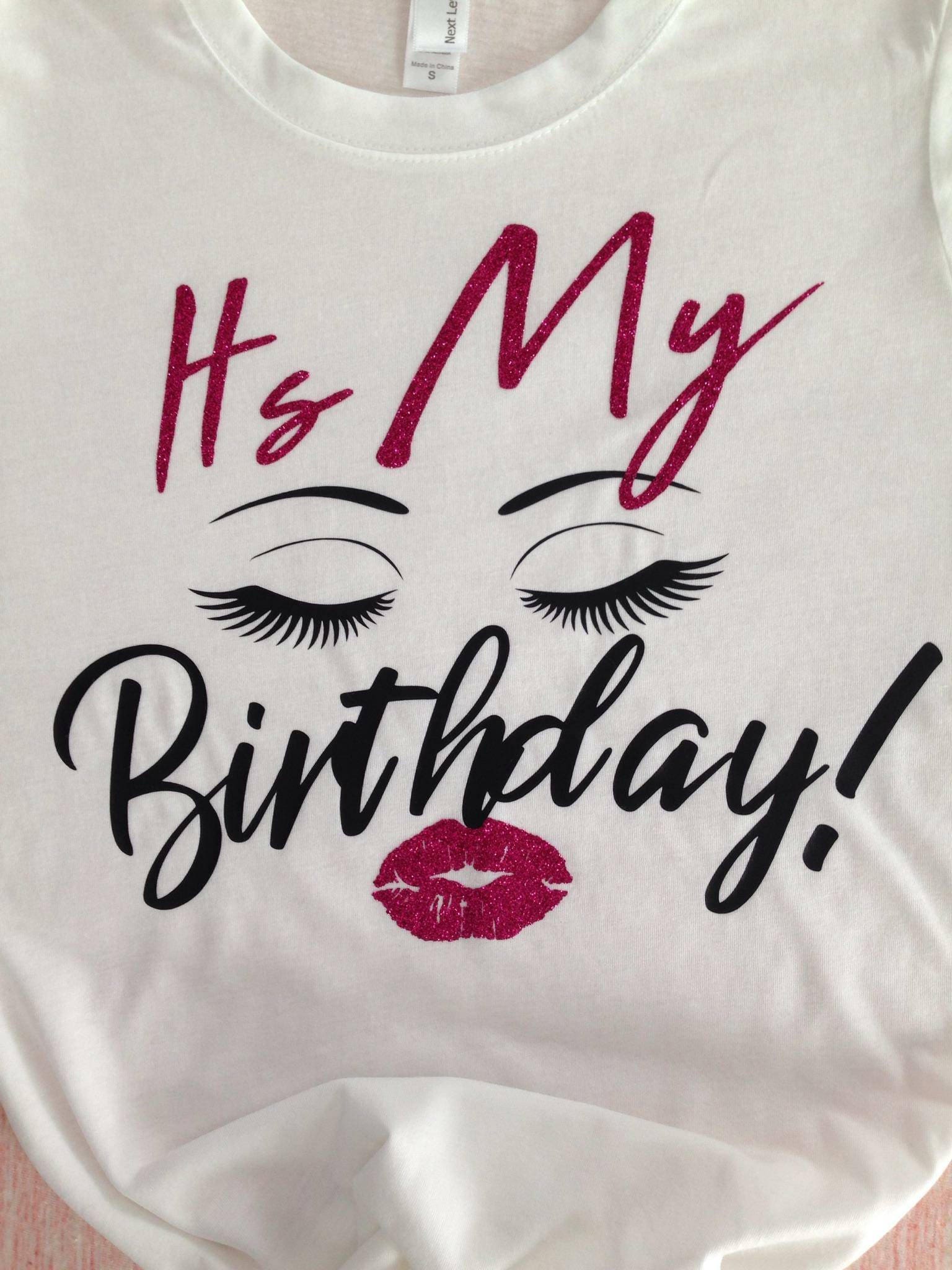 Download Birthday Girl Shirt Birthday T-Shirt Eyelash & Lips Birthday