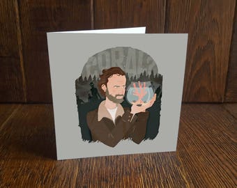 The Walking Dead - Rick Grimes 'Coral' Greeting Card