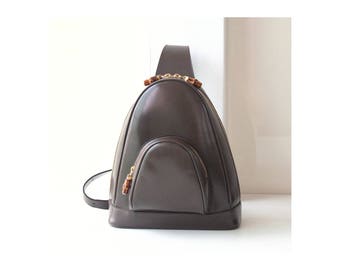 gucci bamboo leather handbag