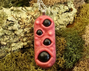Polymer clay monster necklace - Monster jewelry - Creepy jewelry - Eyeball jewelry - Polymer clay necklace - Monster necklace