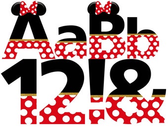minnie mouse letters etsy
