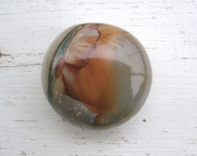 Polychrome Jasper Gorgeous polished palm stone, freeform, fantastic mix of colors and patterns, landscape look, metaphysical, display, gift