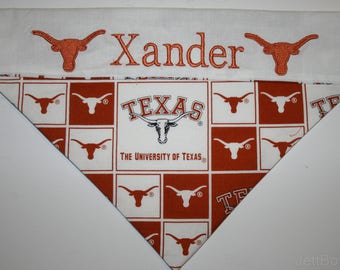 Texas Longhorns Personalized Dog Bandana