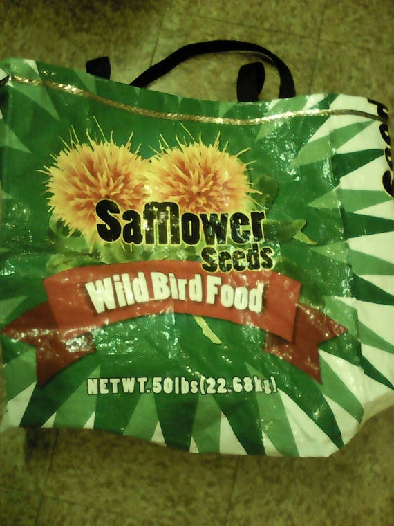 Recycled Bird Seed Bag Tote