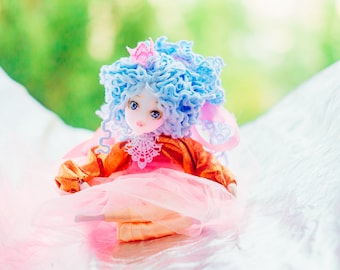 Pixie princess fae fairy garden fairy figurine magical dolls housewarming gift soft sculpture gift for kids nursery decor waldorf doll