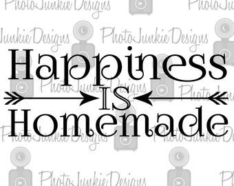 SVG Cutting Happiness is Homemade SVG, PNG and Jpeg files