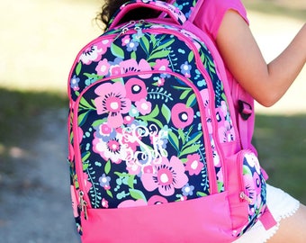 IN STOCK Monogrammed Backpack and Lunchbox, Posie Backpack and Lunchbox