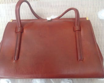 Vintage 1960's Oxblood Coloured Mod Handbag