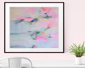 Wall Art Prints, Abstract Art, Pink Abstract Art, Large Abstract Print, Giclee Print, Canvas print, Fine Art Print ,Abstract Expressionism,