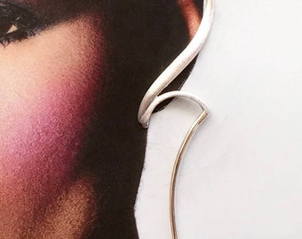 Sterling Silver Jacket Designer Earrings. Statement Earrings. Avant garde earrings.
