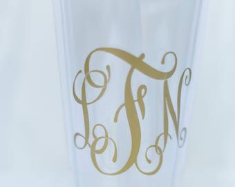 Monogrammed Tumler Cup || Monogram Cup || Monogram Tumbler