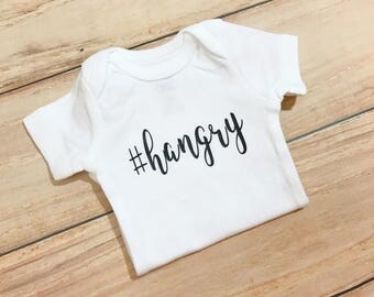 Hashtag Hangry Bodysuit / Gender Neutral / Unisex / Newborn / Funny