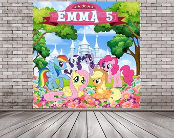My Little Pony Backdrop, My Little Pony Booth, Pony Backdrop, Pony Photo Booth, Rainbow Backdrop, My Little Pony Party, My Little Pony Decor