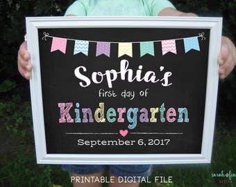 First Day of School Sign, Printable Back To School Sign, Kindergarten Sign, Pre-K, First Day, Preschool, School Photo Prop, Back to School