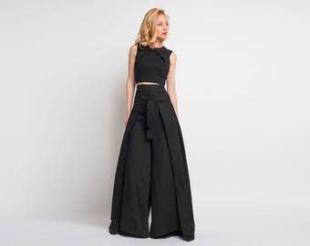 Wide Leg Pants, Womens Harem Pants, Wide Trousers, Loose Black Pants, Harem Trousers, Loose Harem Pants, Loose Pants, Chinese Clothing