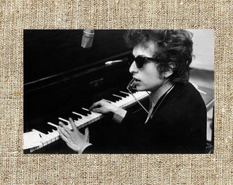 Bob Dylan photograph, black and white photo print, vintage photograph, rock music decor, gift for him