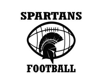 Spartans Football high school college SVG File Cutting, DXF, EPS design, cutting files for Silhouette Studio and Cricut Design space