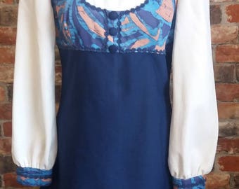 1960s Scooter Dress Navy blue Size 14 UK