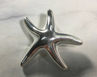Sterling Silver Large Starfish Pendant
