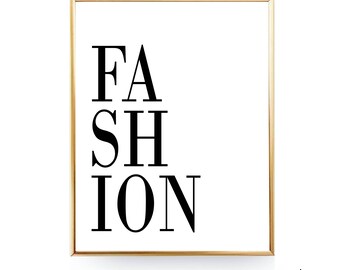 Fashion Print INSTANT DOWNLOAD Fashion Wall Art Minimalist Print Fashion Printable Bedroom Poster Black And White 8x10 16x20 Gift For Her