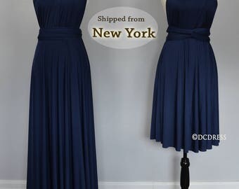 Navy Bridesmaid dress, infinity dress, convertible dress, party dress, prom dress, multiway dress, long dress, bridesmaid dress, maxi dress