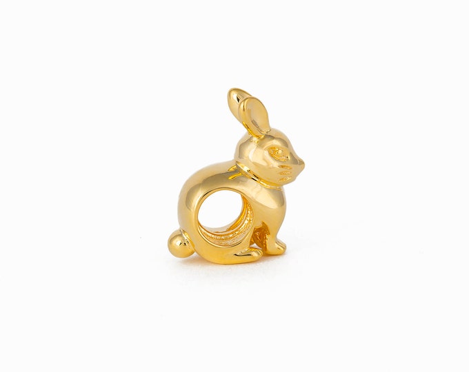 Bunny Charms for Bracelet | Silver Jewellery, Easter Charms for Bracelet, Gift for Her Rabbit Charm, Silver Delicate Jewellery Gift