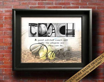 Softball Coach Gift ideas, Coaches Gifts Softball Gift Thank You Coach Softball Mom, Softball team, Best Coach Gift End Of Season PRINTABLE