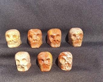 Soapstone skull hand carved from Peru - Carved Skull - Soapstone totem